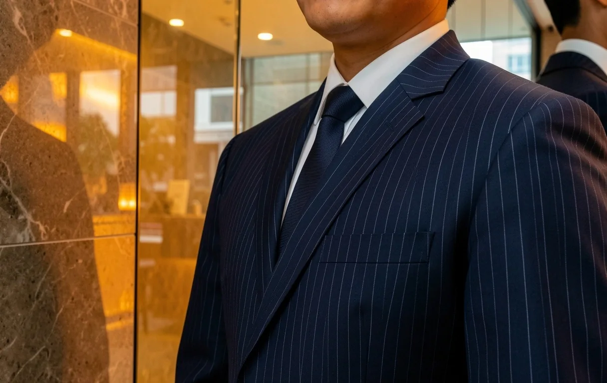 Tailored suit detail